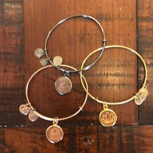 Alex and Ani set of three bracelets